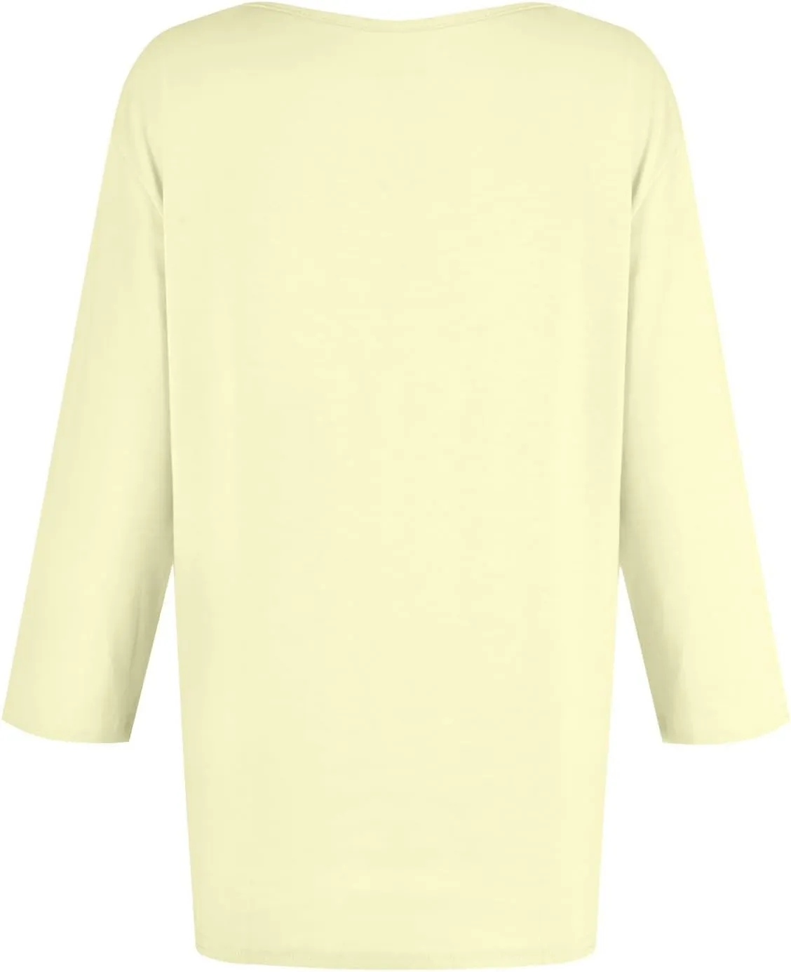 3/4 Length Sleeve Womens Tops Casual V-Neck Ladies Shirts 2025 Summer Elbow Length Printed,Plain t Shirts Outfits