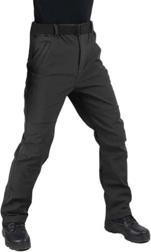 ADHOWBEW Tactical Cargo Pants for Men Elastic Waist Relaxed Fit Big and Tall Construction Pockets Hiking Trousers