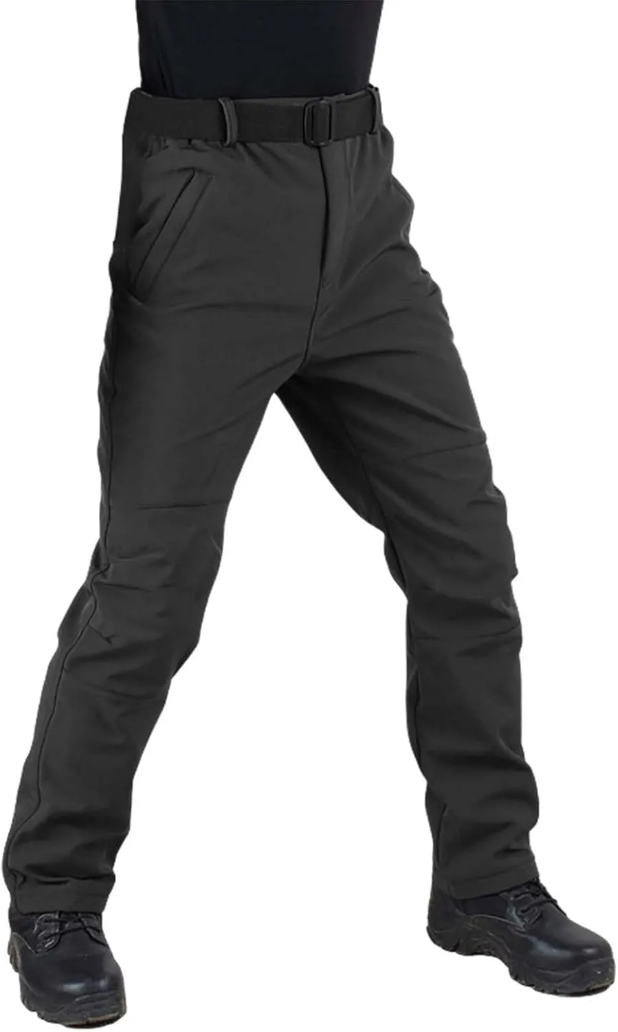 ADHOWBEW Tactical Cargo Pants for Men Elastic Waist Relaxed Fit Big and Tall Construction Pockets Hiking Trousers