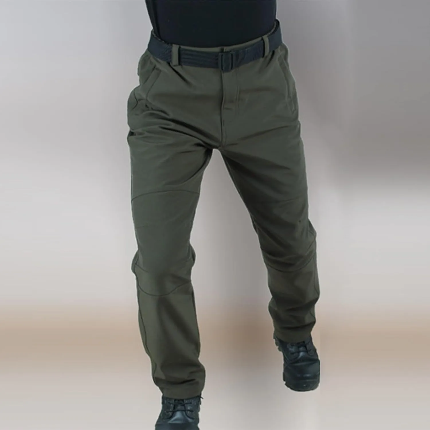 ADHOWBEW Tactical Cargo Pants for Men Elastic Waist Relaxed Fit Big and Tall Construction Pockets Hiking Trousers