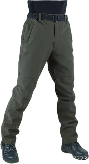 ADHOWBEW Tactical Cargo Pants for Men Elastic Waist Relaxed Fit Big and Tall Construction Pockets Hiking Trousers