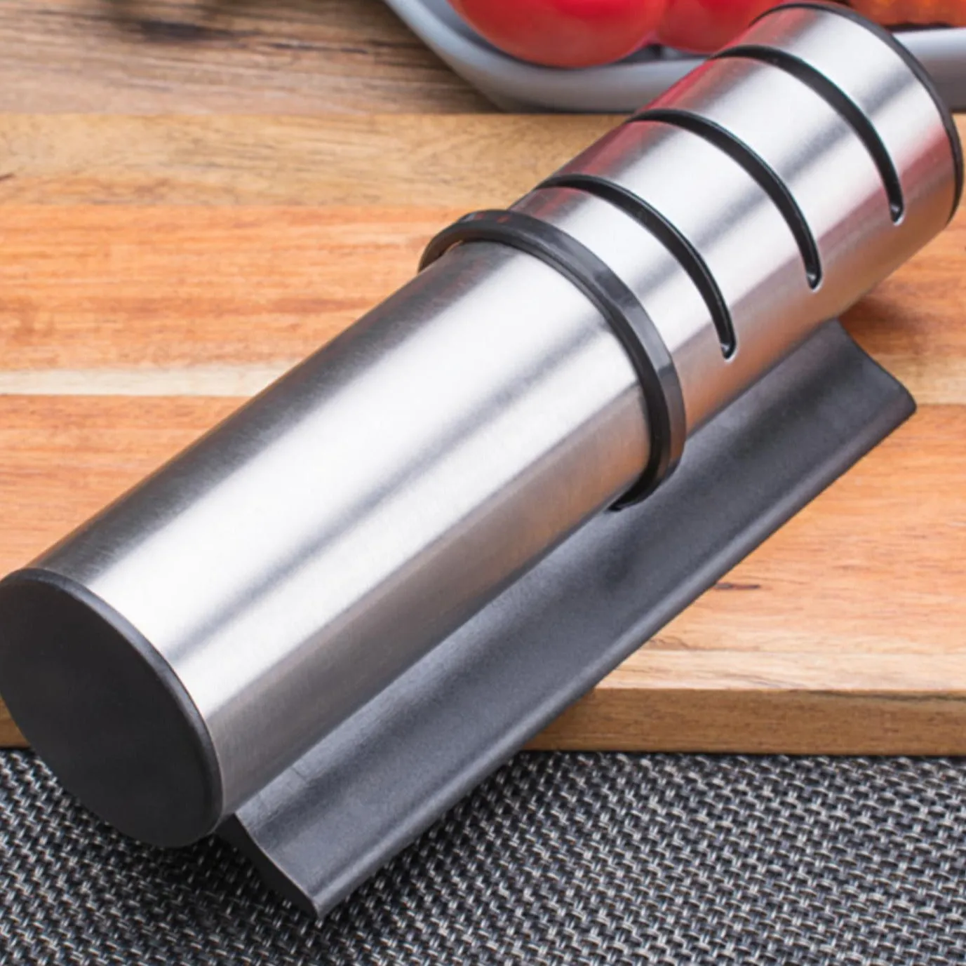 Afilador manual de cuchillos de acero inoxidable 3 en 1 | BronKitchen©