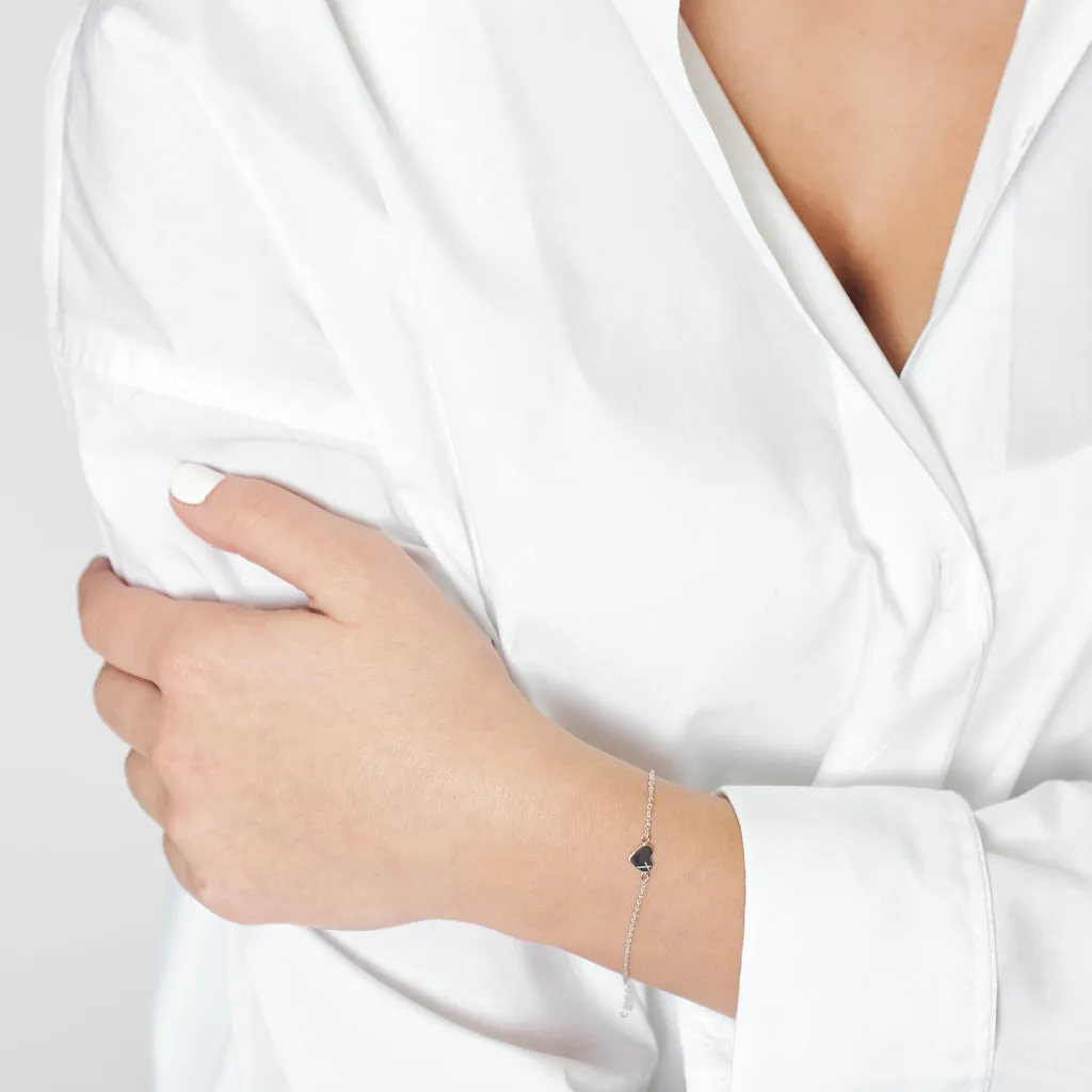 Armband med hjärta "The Cross is Love"