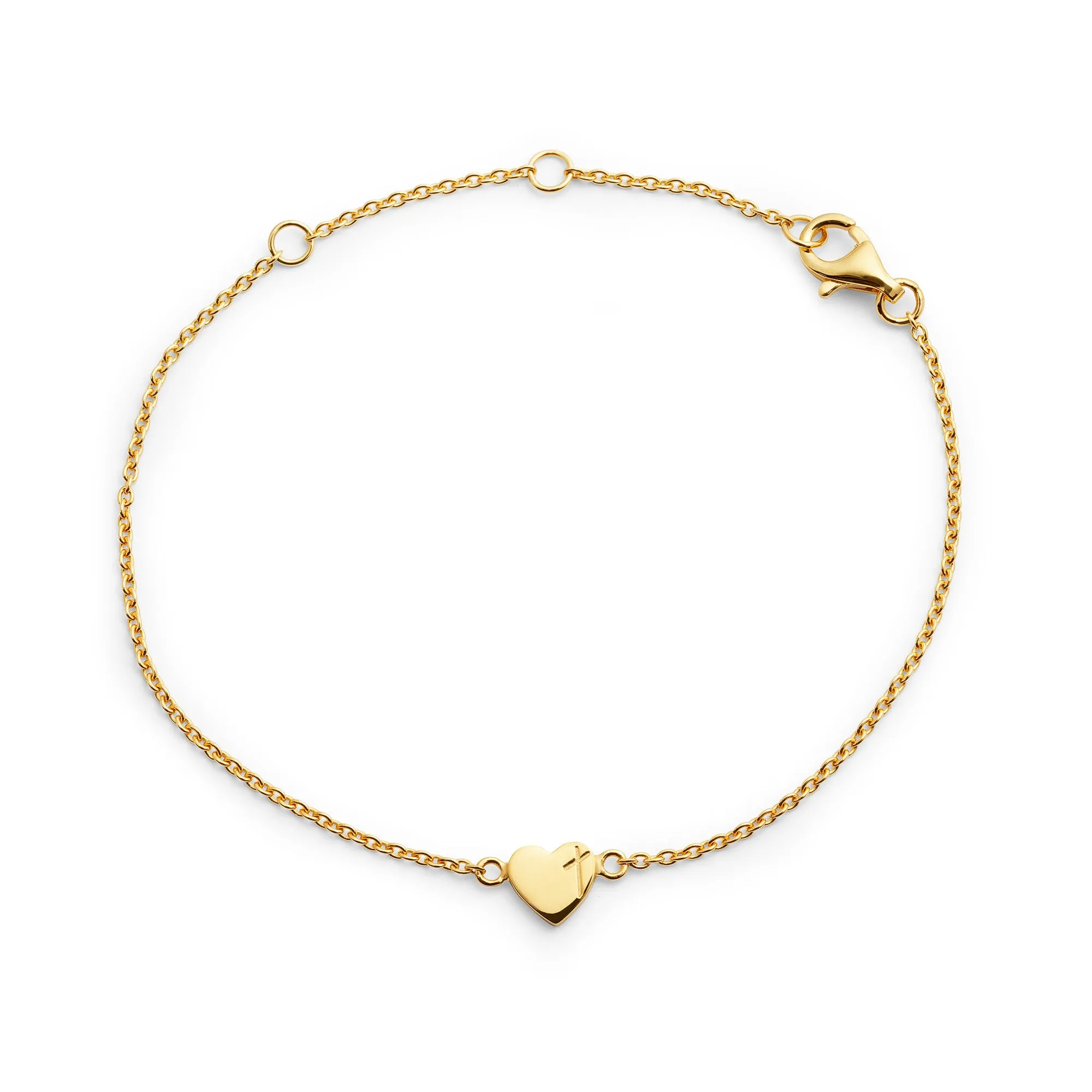 Armband med hjärta "The Cross is Love"