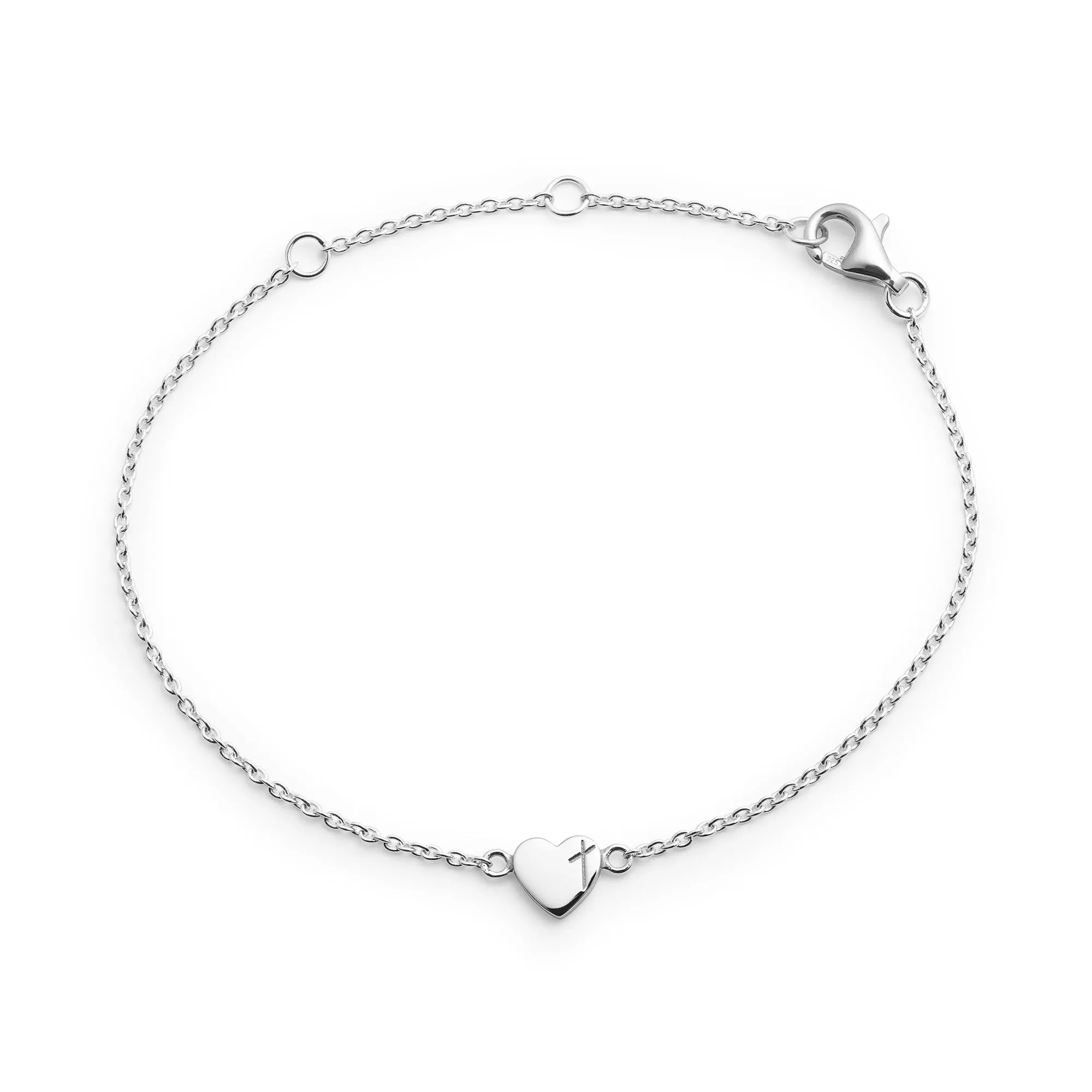 Armband med hjärta "The Cross is Love"