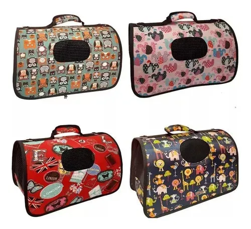 Bolso Transportador De Diseño Talla S Para Perro O Gato