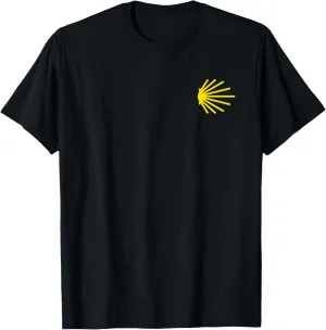 Camino de Santiago Scallop Shell Trail Symbol POCKET PATCH T-Shirt