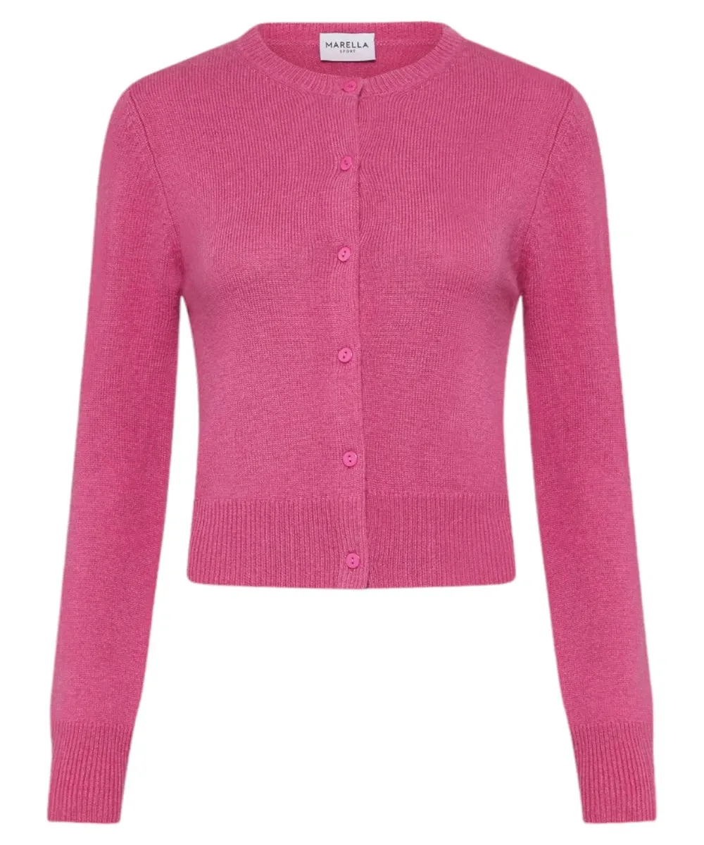 Cardigan Graphic in Lana e Cashmere con Vestibilità Aderente