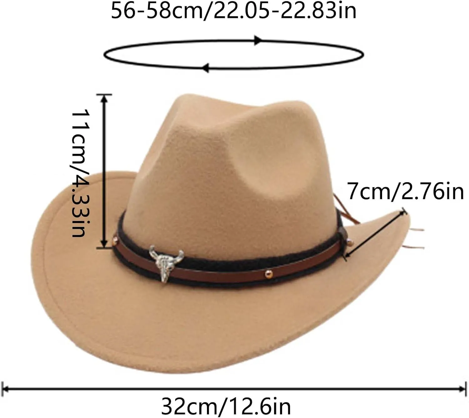 Cowboy Hat for Men and Women Shapeable with Band Belt Wide Brim Western Hats for Cowboys and Cowgirls 2025