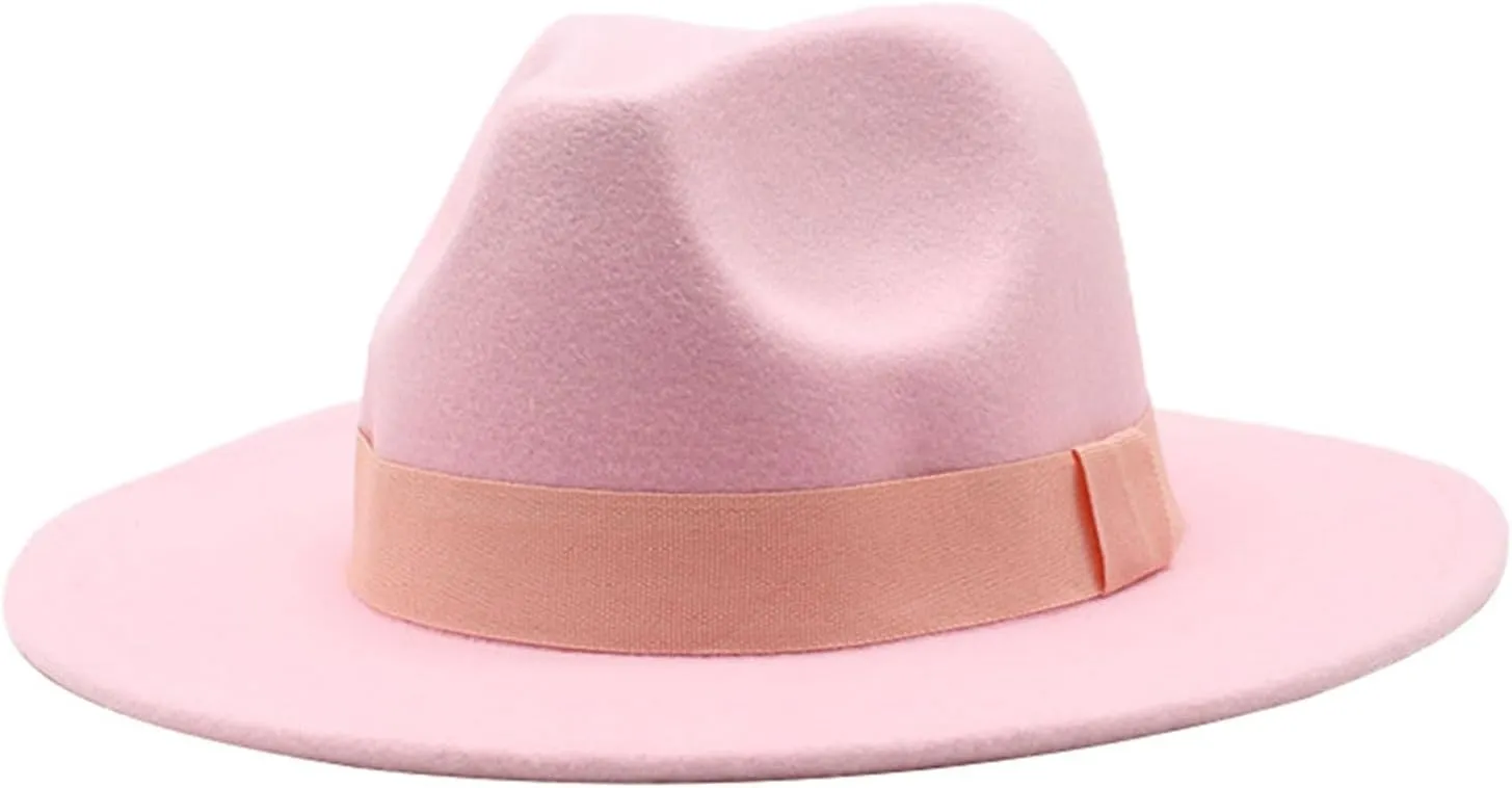 Fedora Hats for Mens Womens Fedora Hats Two Tone Wide Brim Fedora Hats Rancher Hat Fedora Sun Hats