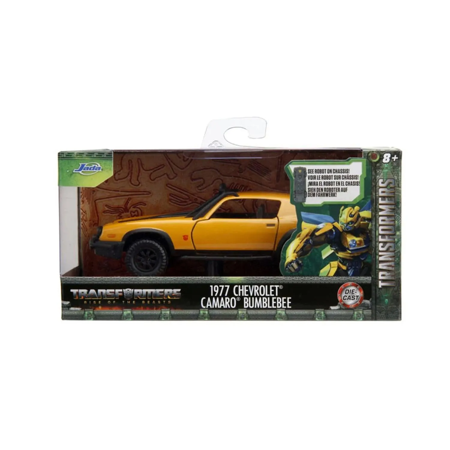 Jada Toys Vehículo 1977 Chevrolet Camaro Bumblebee Escala 1:32 Transformers