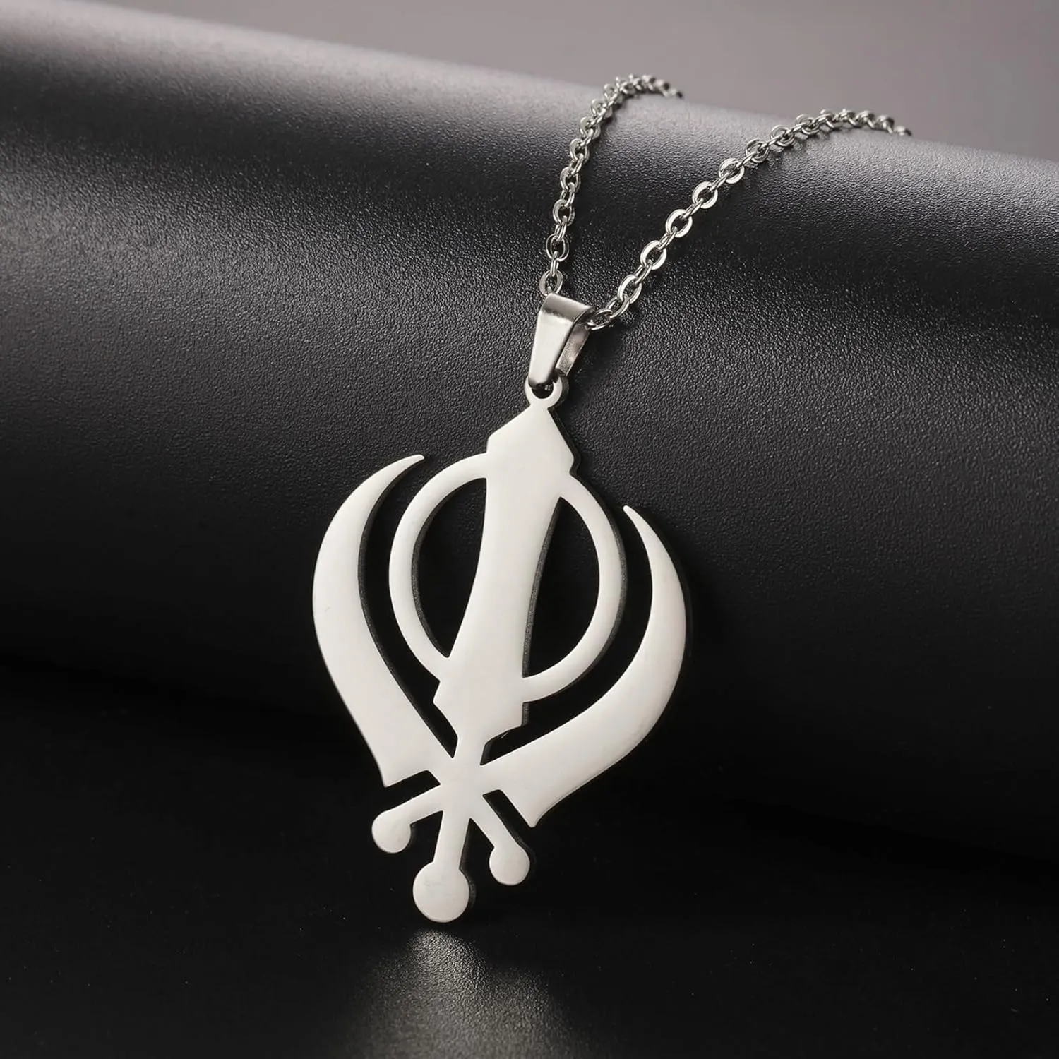 Khanda Sikh Sword Symbol Necklace Sikh Kara Disc Sikhism Pendant Religious Symbol Sikh Khanda Jewelry Punjabi Sword Protection Amulet Women Men