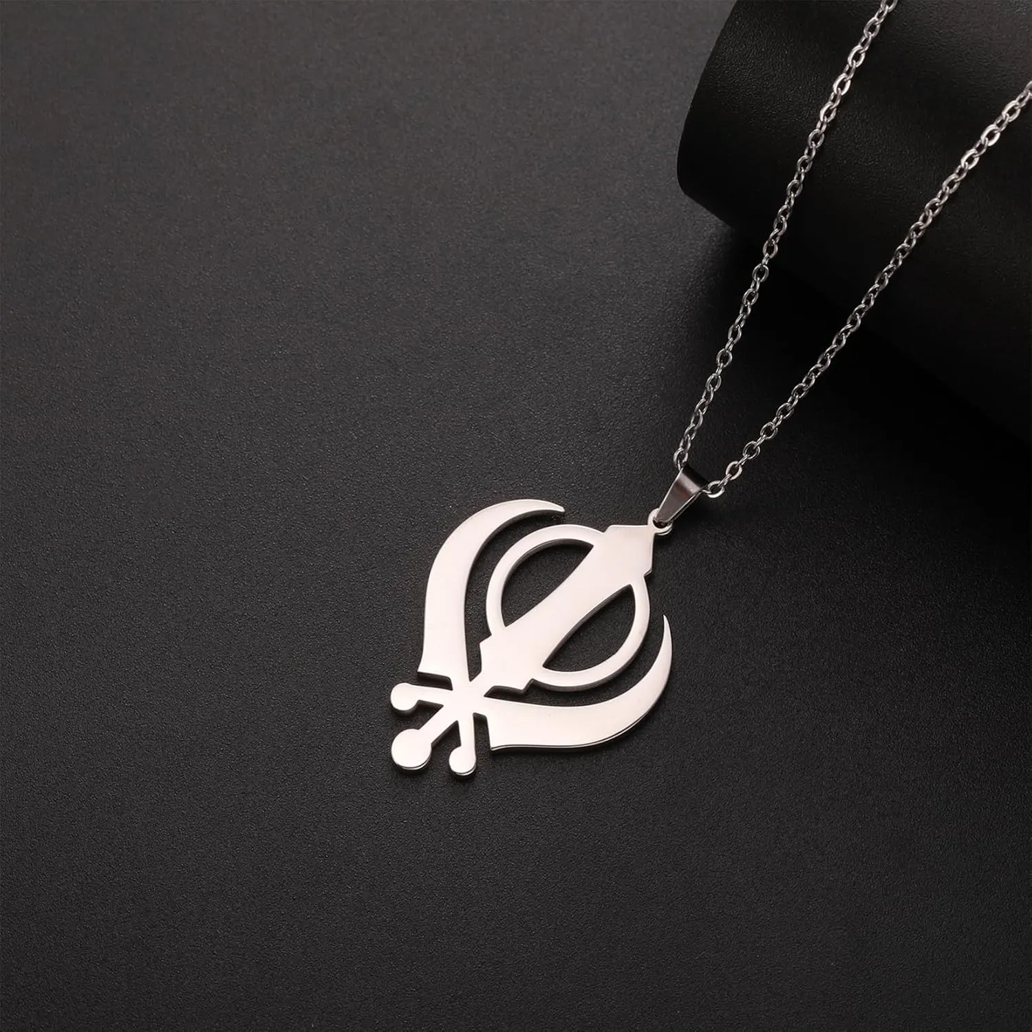 Khanda Sikh Sword Symbol Necklace Sikh Kara Disc Sikhism Pendant Religious Symbol Sikh Khanda Jewelry Punjabi Sword Protection Amulet Women Men