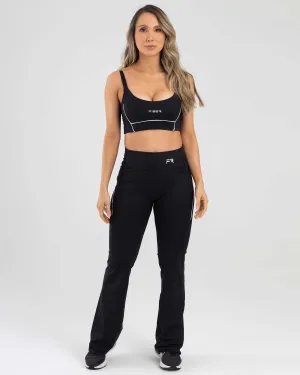Leggings bootcut negro active luxe FIBER