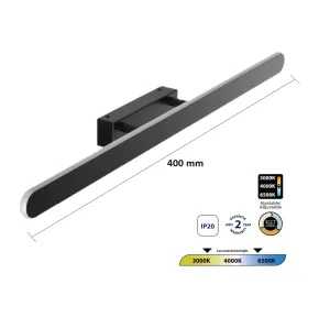 Lámpara De Pared LED Negra 18W CCT