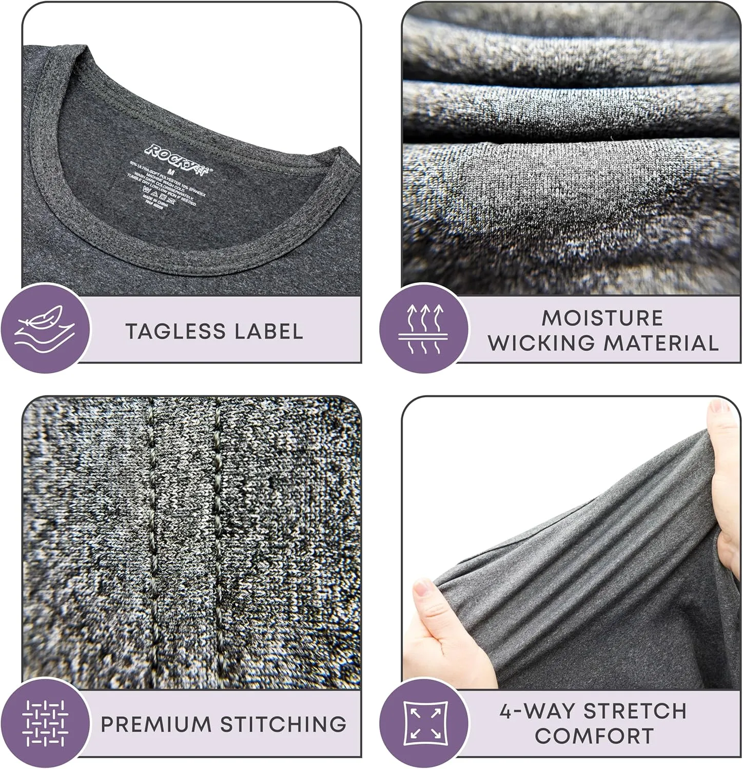 Rocky Thermal Underwear for Women, Long Johns Fleece Lined Set, Shirt & Pants, Base Layer w/Leggings/Bottoms Ski/Extreme Cold