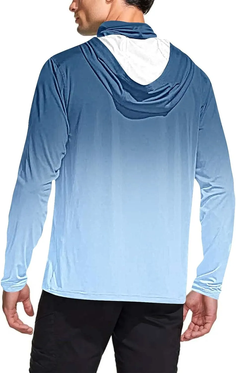 Sun Protection Shirts for Men with Mask UPF 50 Rash Guards Cooling Hoodies Lightweight Long Sleeve Fishing Blouses