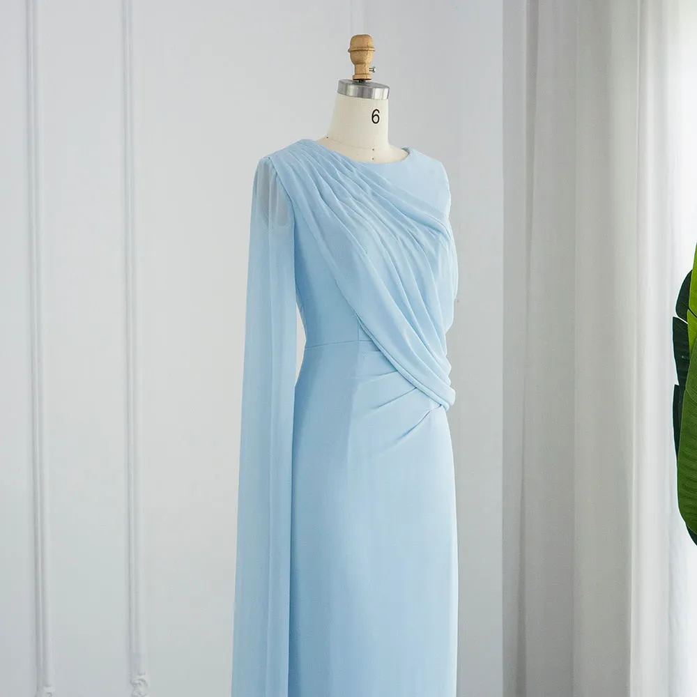 Vestido de Festa Longo Exuberância Azul Serenity - Modelo Especial