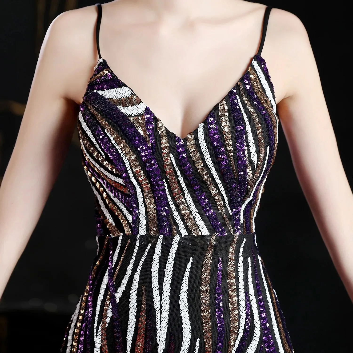 Vestido de Festa Longo Luxo Sexy Roxo (Pronta Entrega)